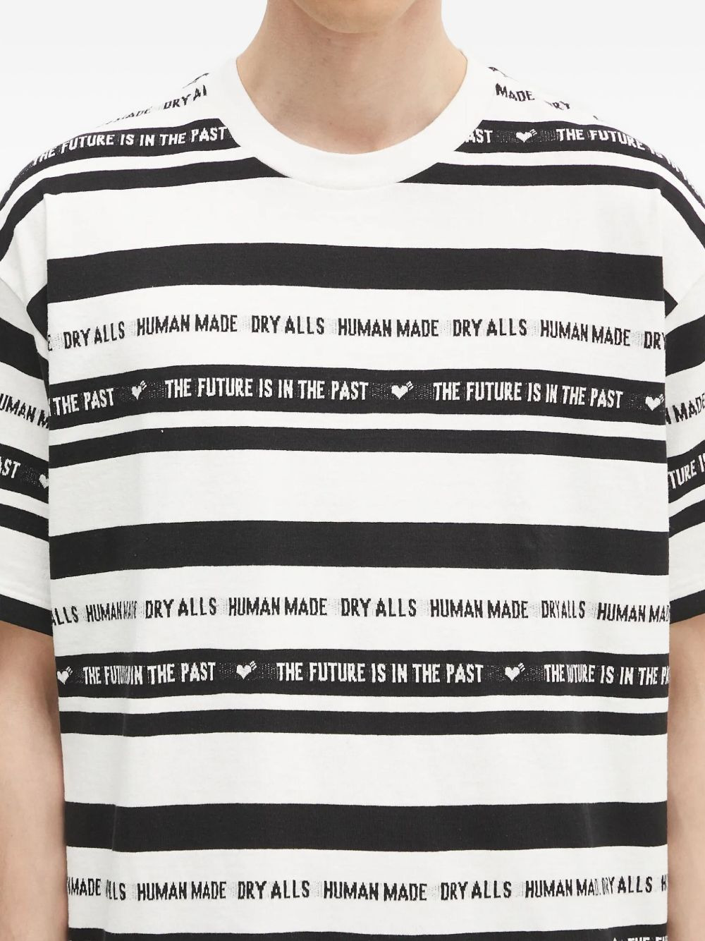stripe-print t-shirt - 5