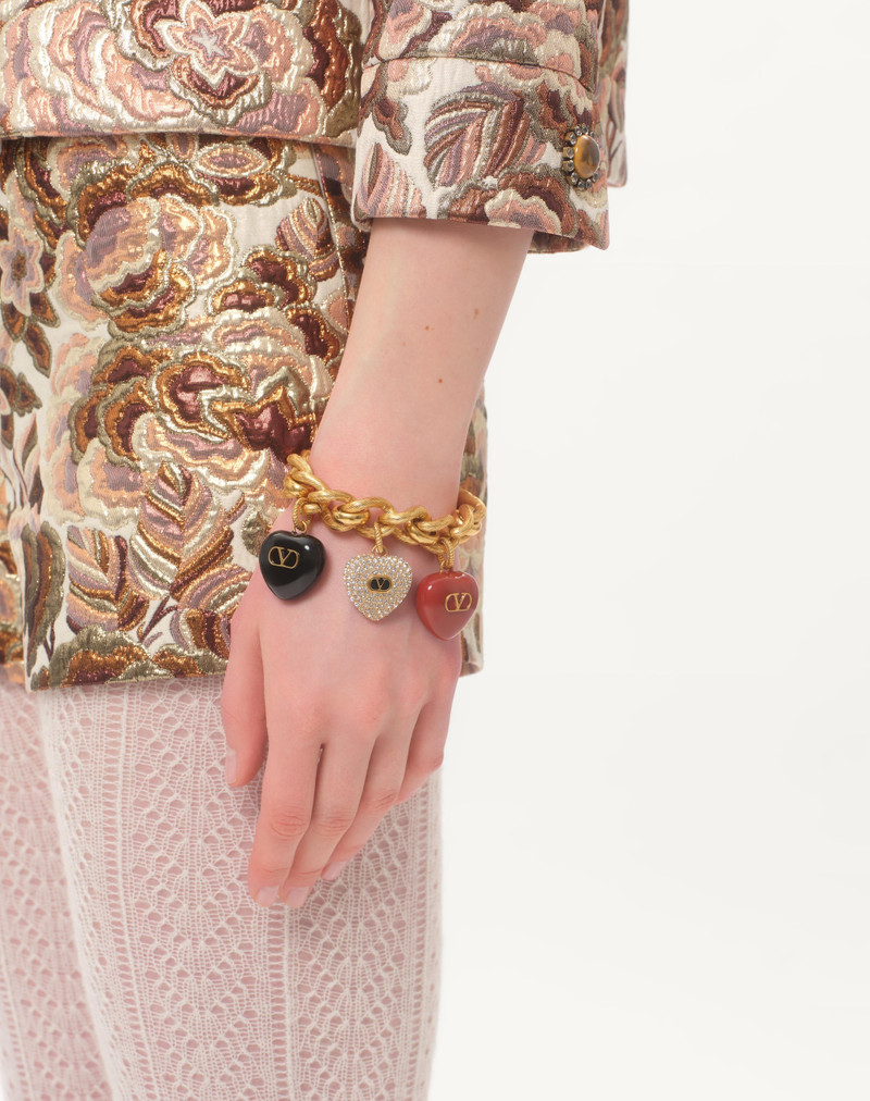 Valentino COEUR ROYAL METAL, ENAMEL AND SWAROVSKI® CRYSTAL BRACELET outlook