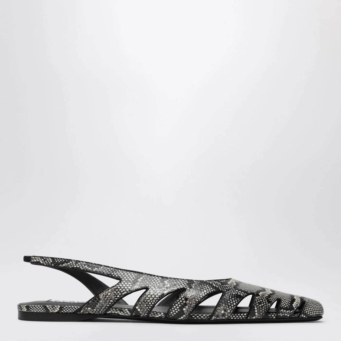 Alaia Slingback Ballerinas In Python-Effect Printed Leather Women - 1