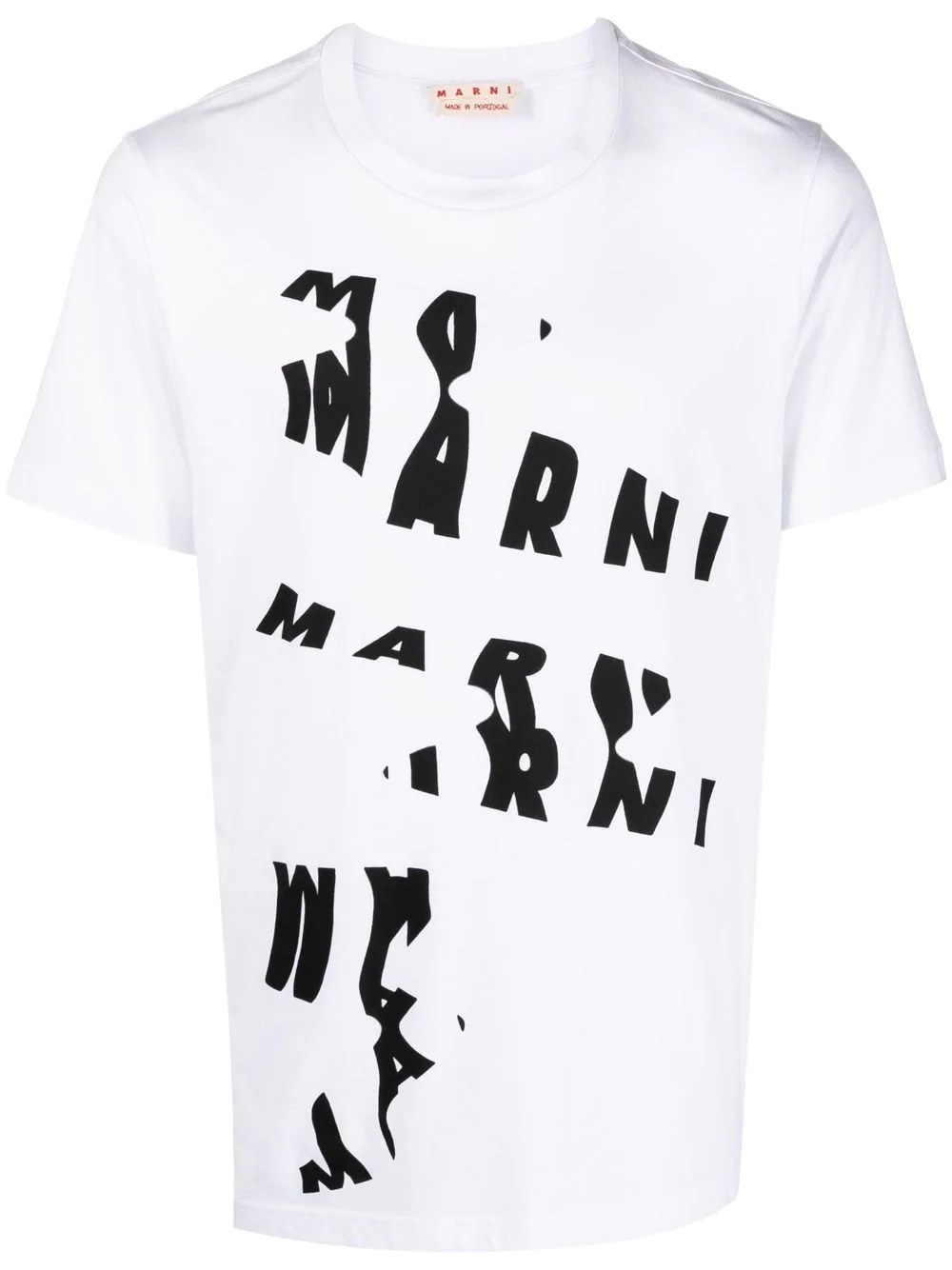 abstract logo-print T-shirt - 1