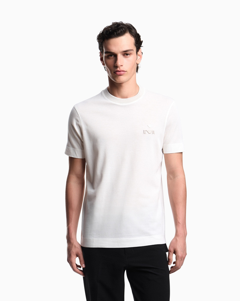 EMPORIO ARMANI ASV PIQUÉ T-SHIRT WITH SUPER-EMBOSSED EA EMBROIDERY outlook