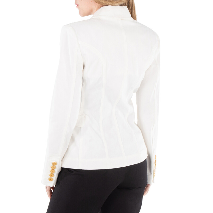 Balmain Double-Breasted Denim Blazer - 3