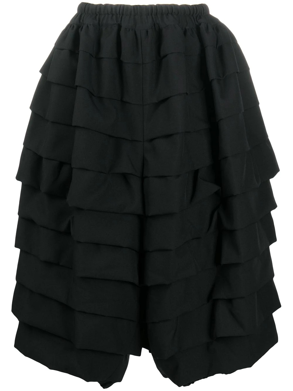 layered mid-length skirt - 1