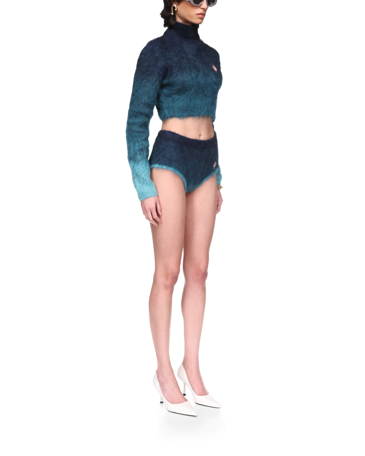 Gradient Mohair High Neck Jumper - 5
