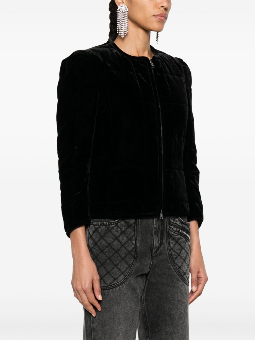 Djanet quilted velvet jacket - 3