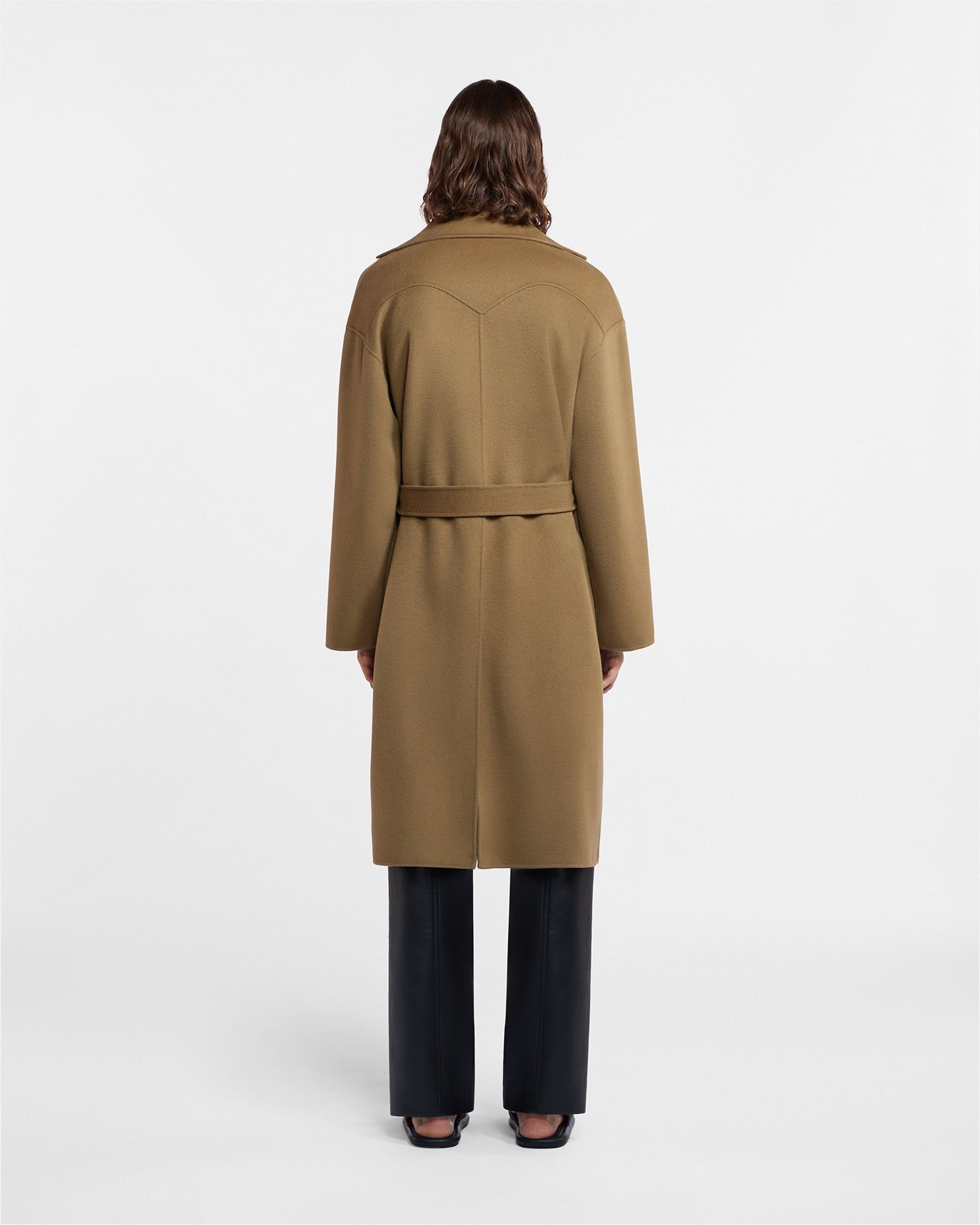 Double Wool And Silk Robe Coat - 3