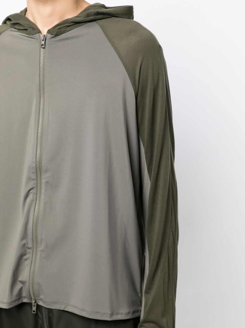 colour-block zip-up hoodie - 6