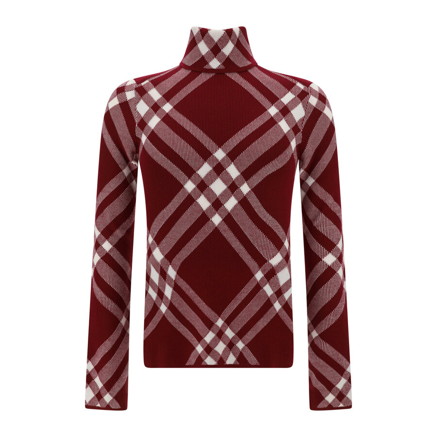 Burberry Check Wool Blend Turtleneck - 5