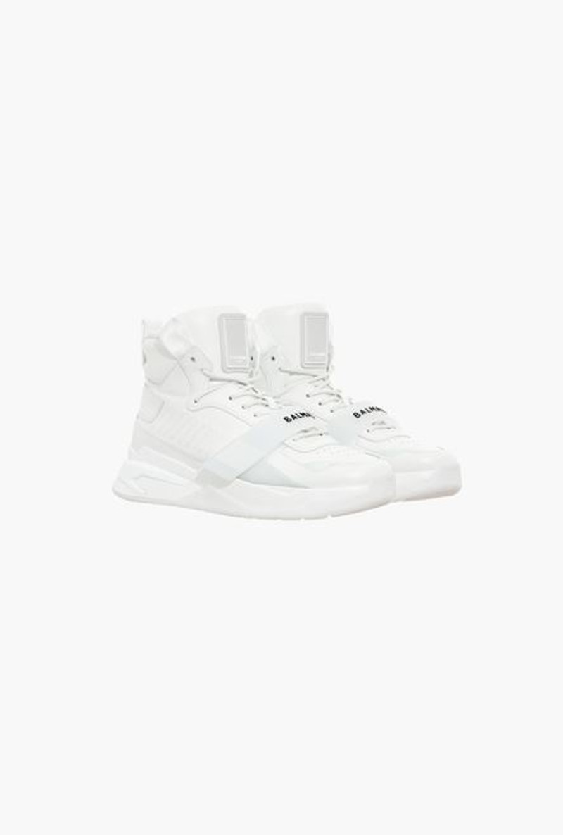 Balmain White leather B-Ball sneakers outlook