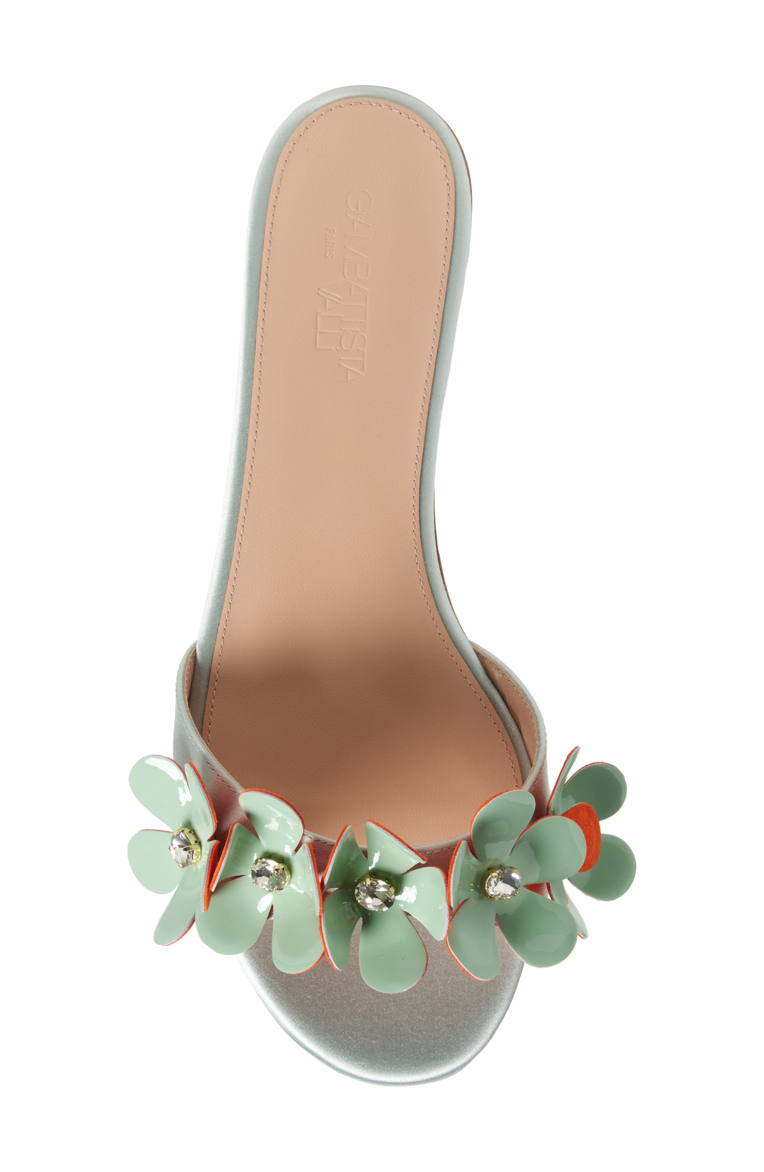 Giambattista Valli Flower Slide Sandal in Light Blue at Nordstrom - 5