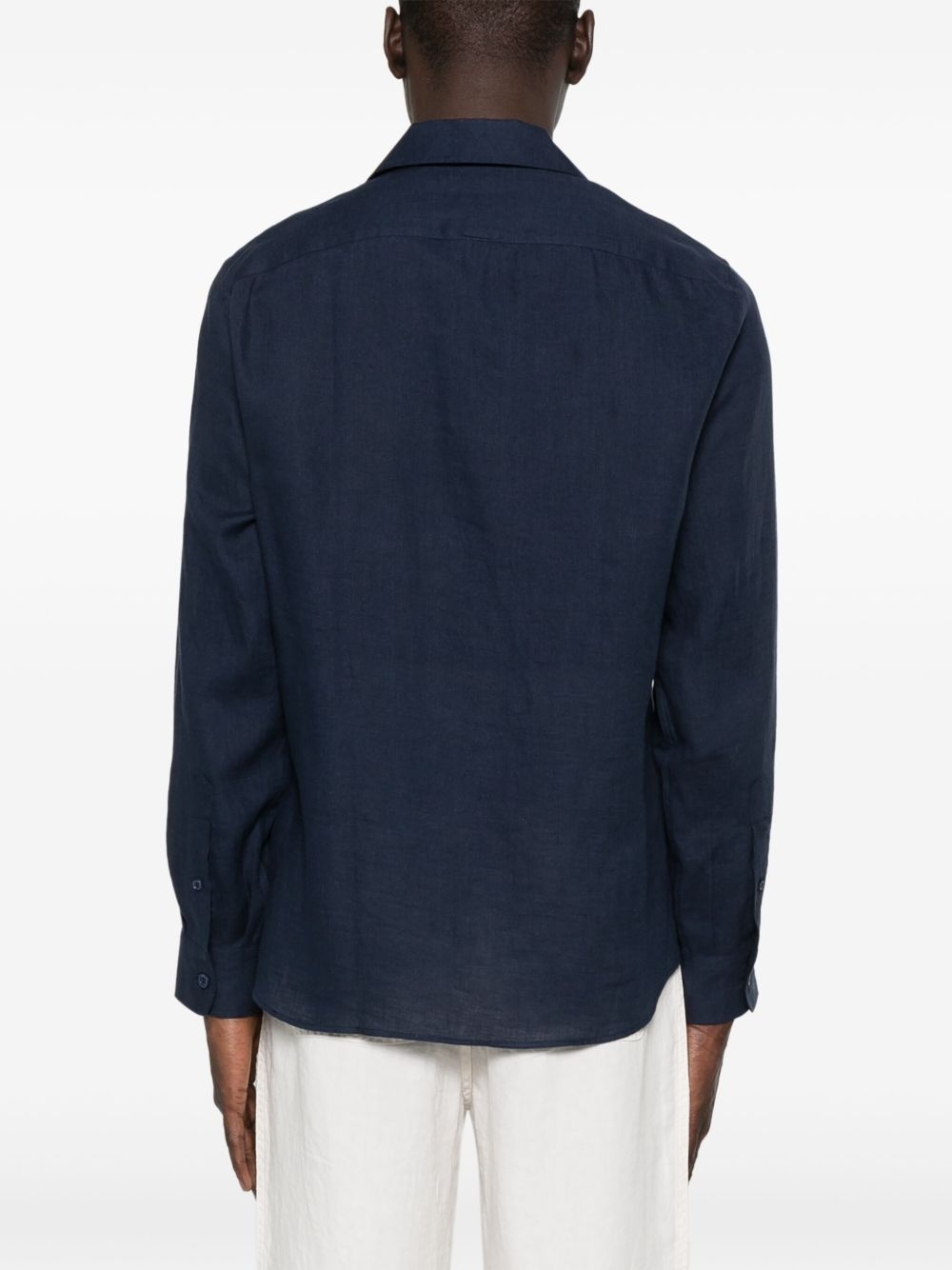 camp-collar chest-pocket shirt - 4