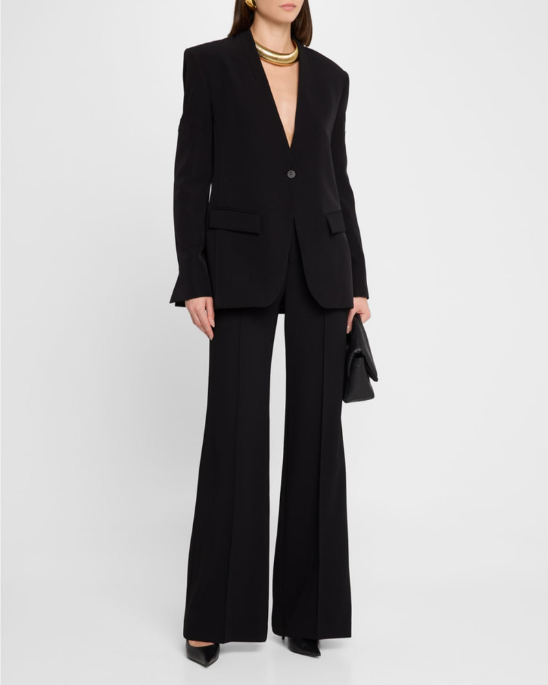 LAPOINTE Matte Crepe Single-Breasted Blazer outlook