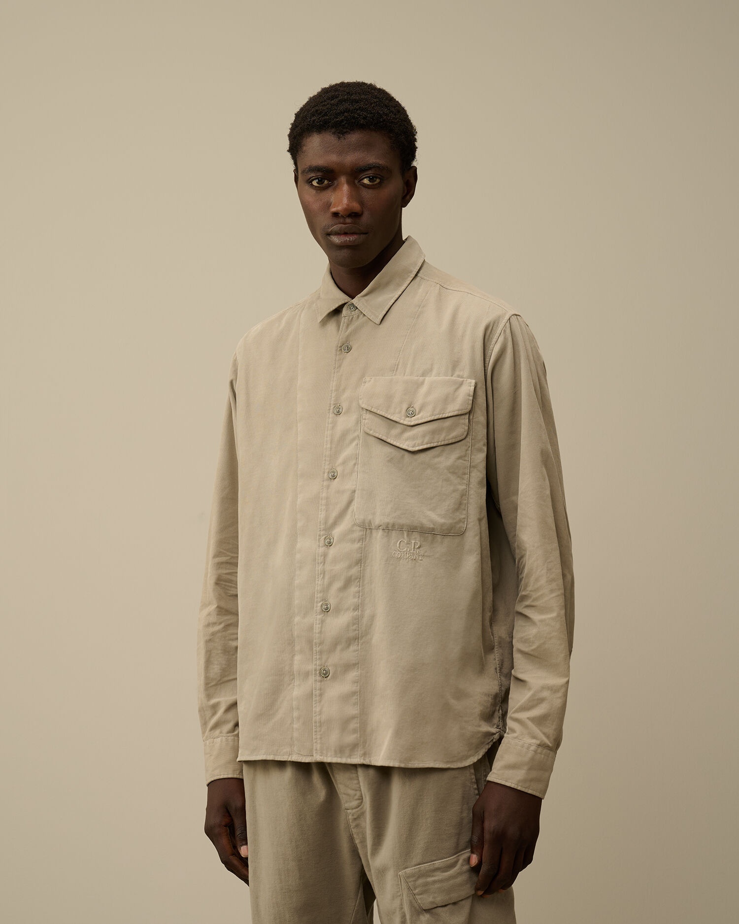 Corduroy Single Pocket Shirt - 2