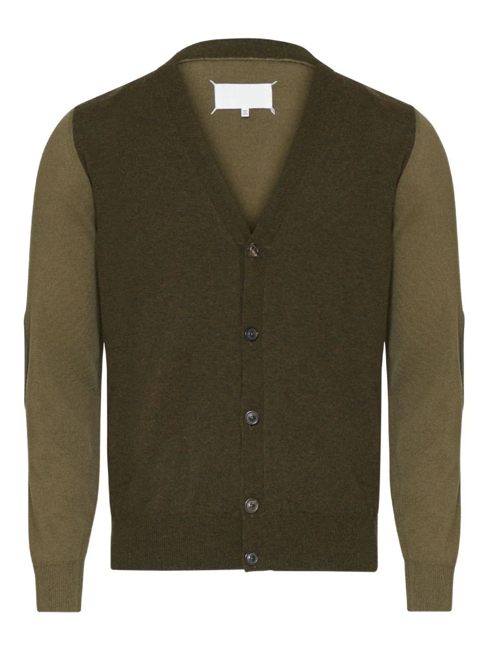elbow-patch wool cardigan - 1