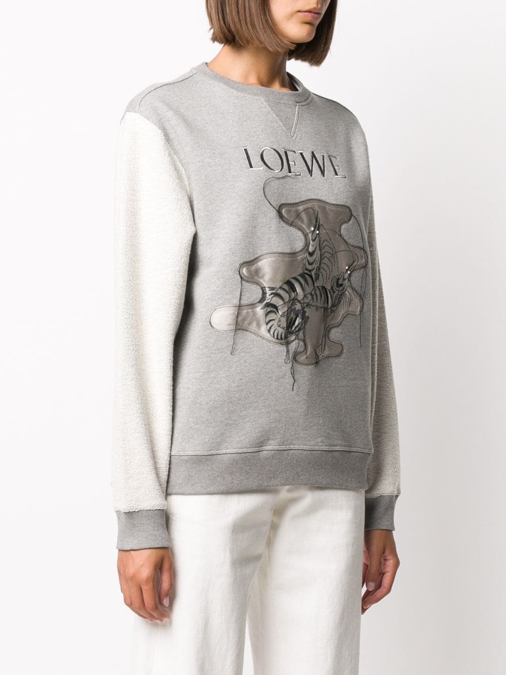 shrimp patch jacquard jumper - 3