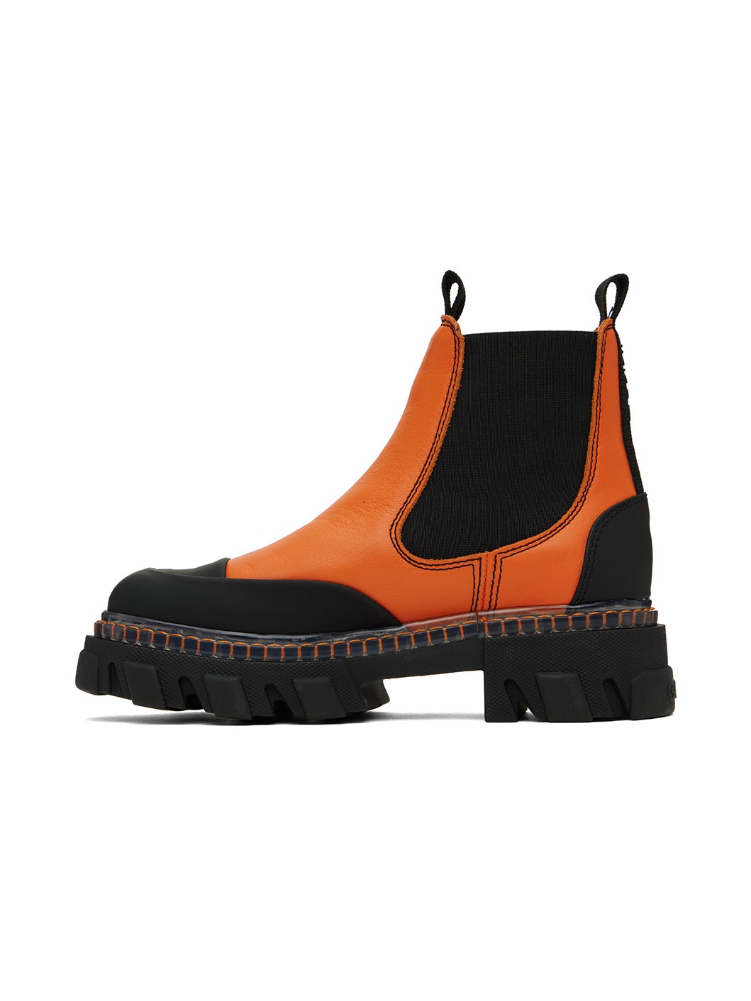 Orange Cleated Low Chelsea Boots - 3