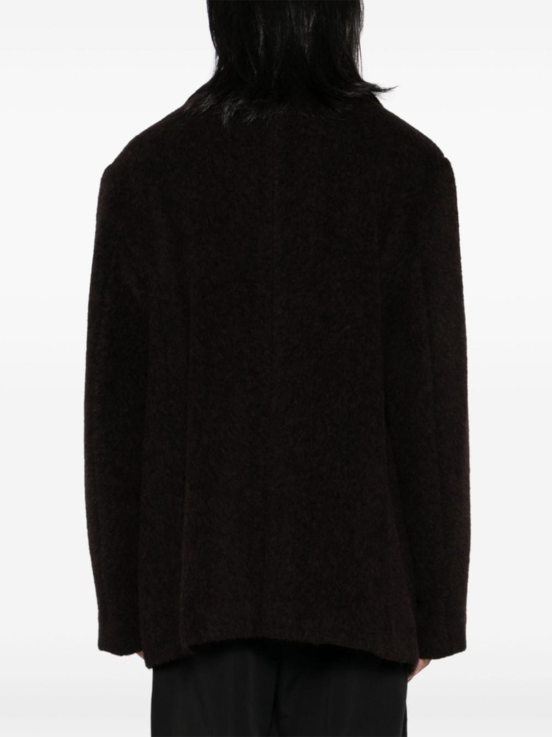 double-breasted melange coat 4