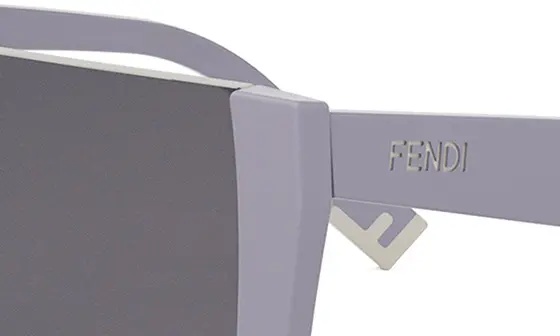 'Fendi Way Flat Top Sunglasses in Shiny Violet /Smoke - 9