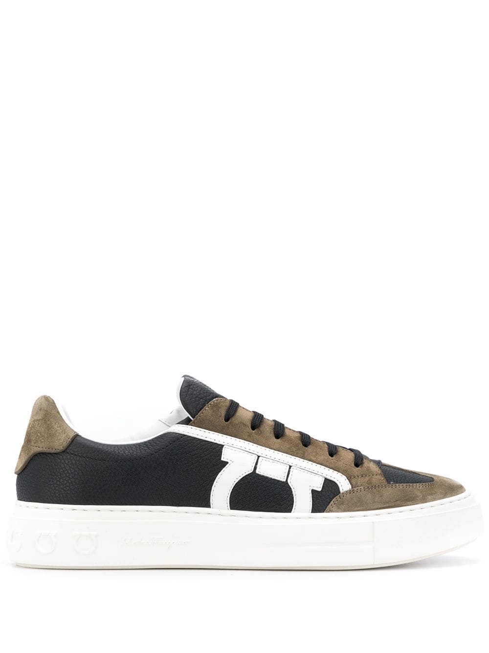 Gancini colour block sneakers - 1