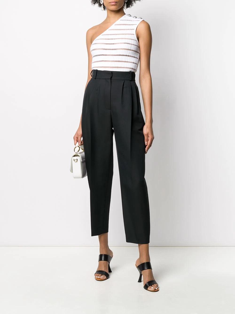 high-waisted cropped harem trousers - 2