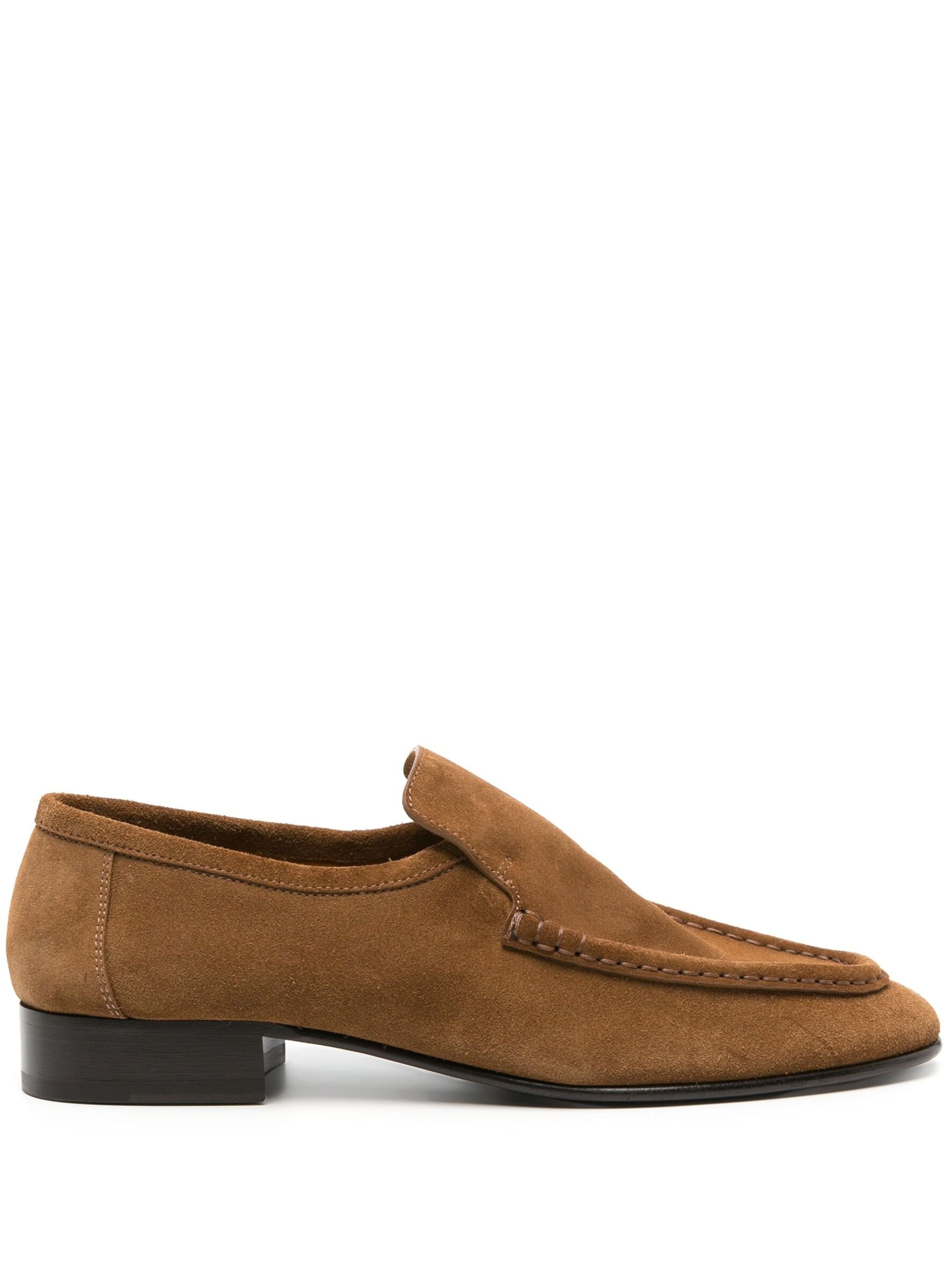 Brown Suede Loafers - 1