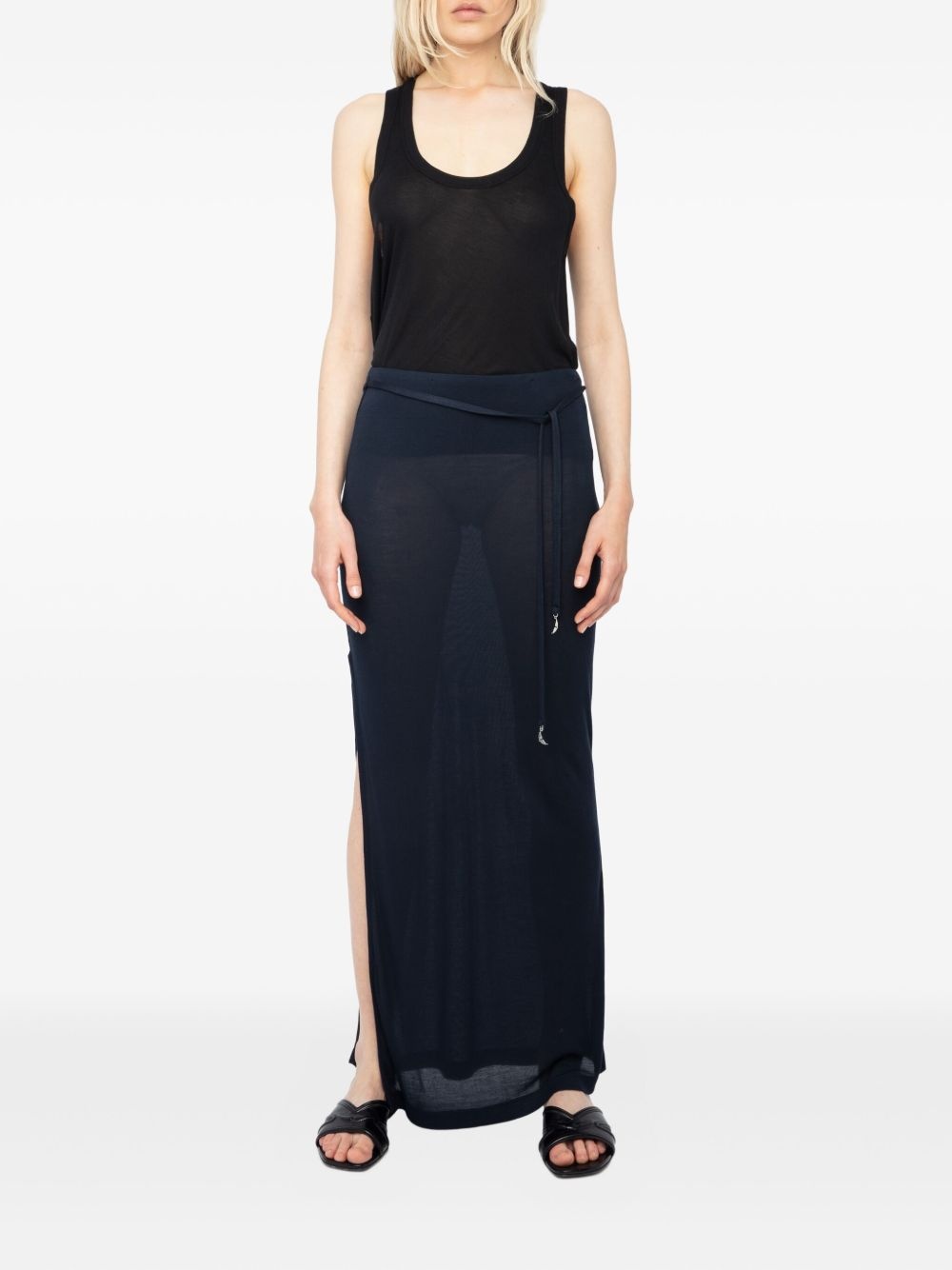 side-slit maxi skirt - 2