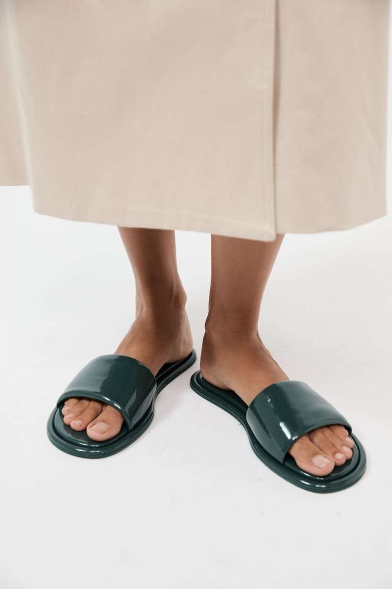 Soft Slipper - Patent Deep Green 6