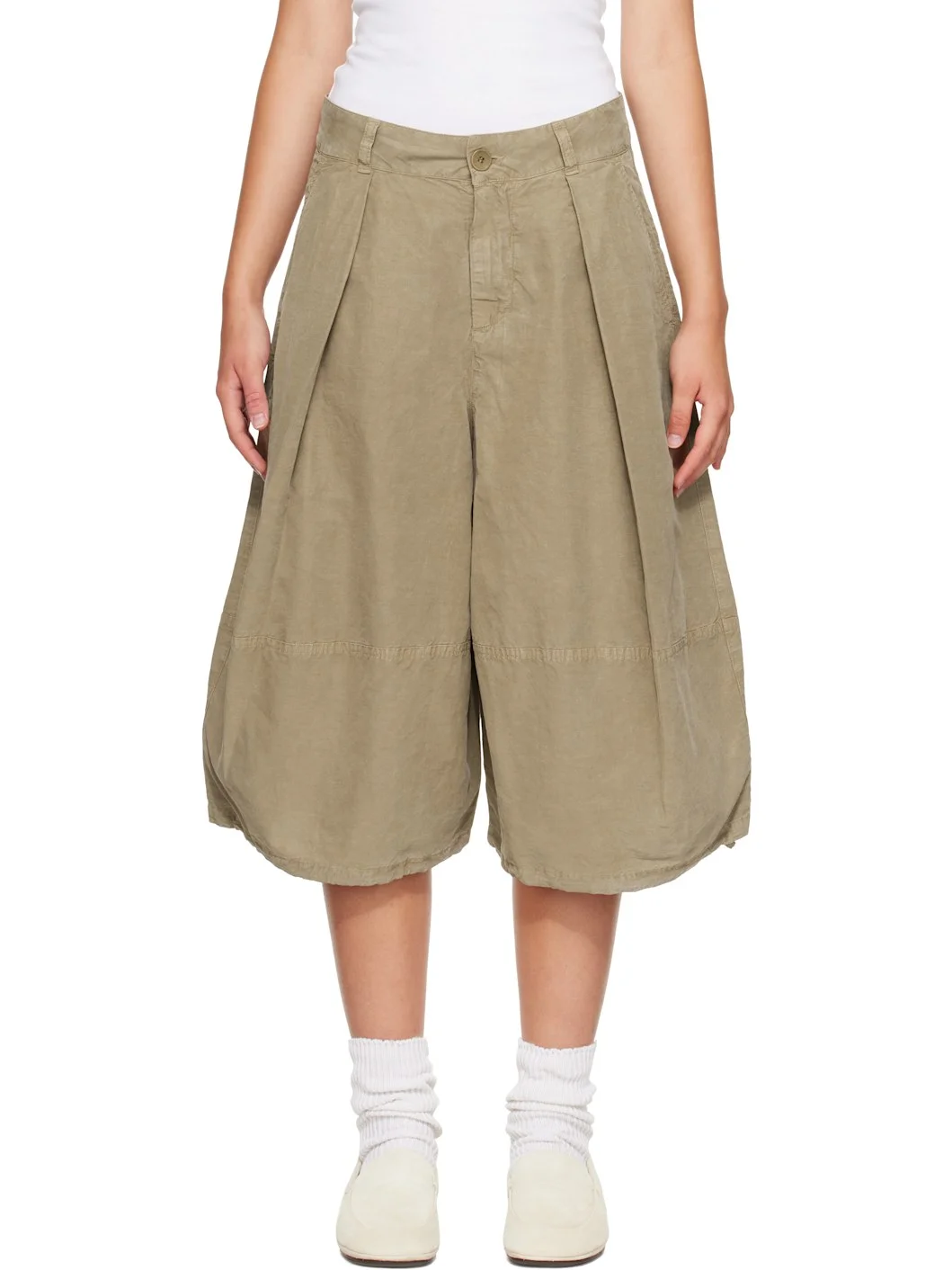 Beige Salba Shorts - 1