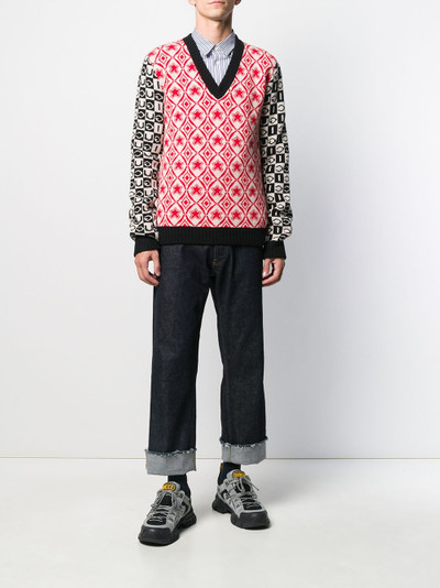 GUCCI knitted V-neck jumper outlook