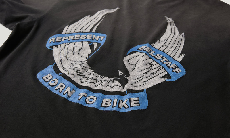 BELSTAFF X REPRESENT BORN TO BIKE T-SHIRT 6