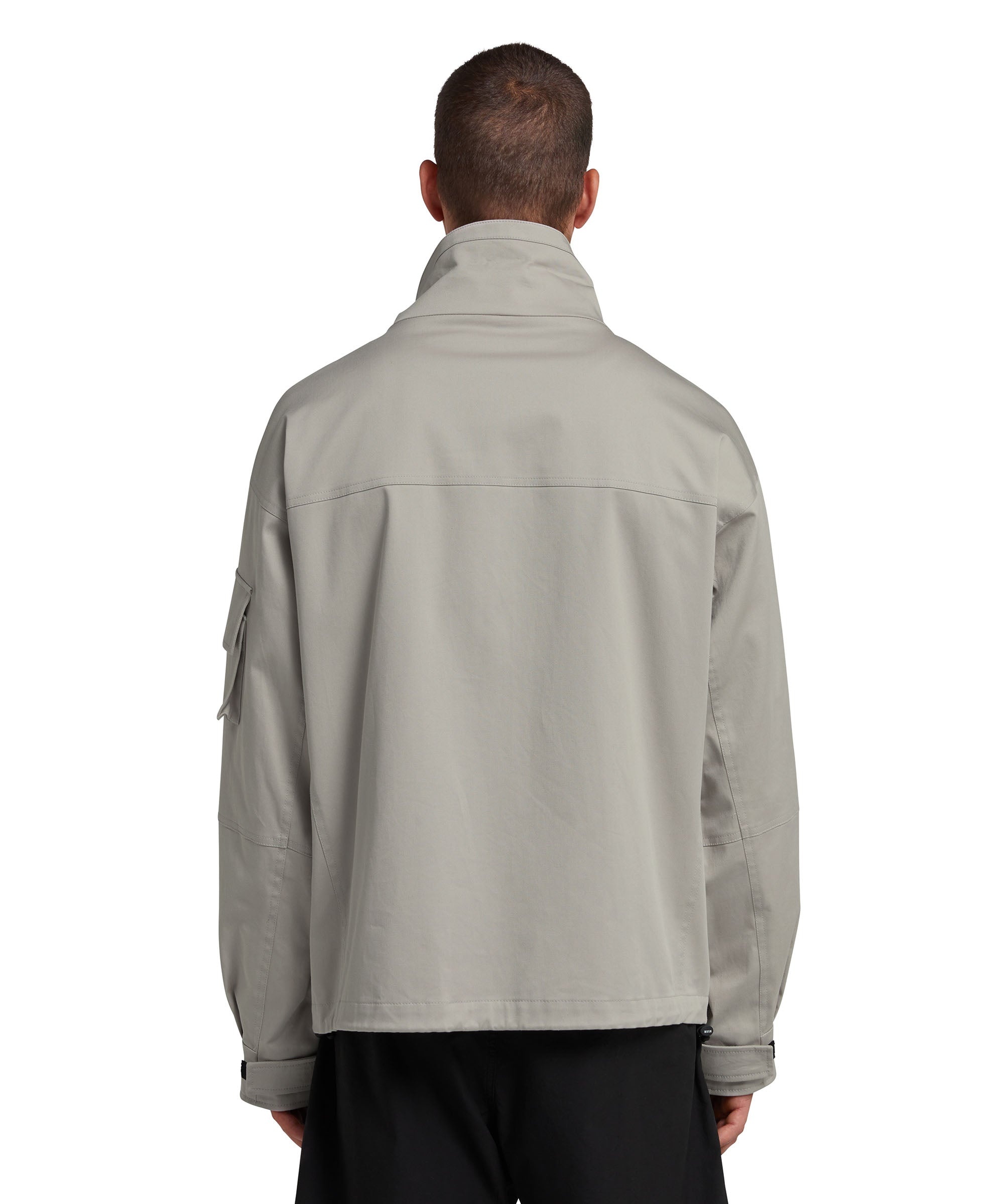 Cotton gabardine pocketed jacket - 3