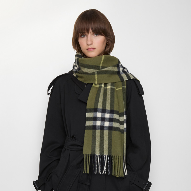 Wide Check Cashmere Scarf 3