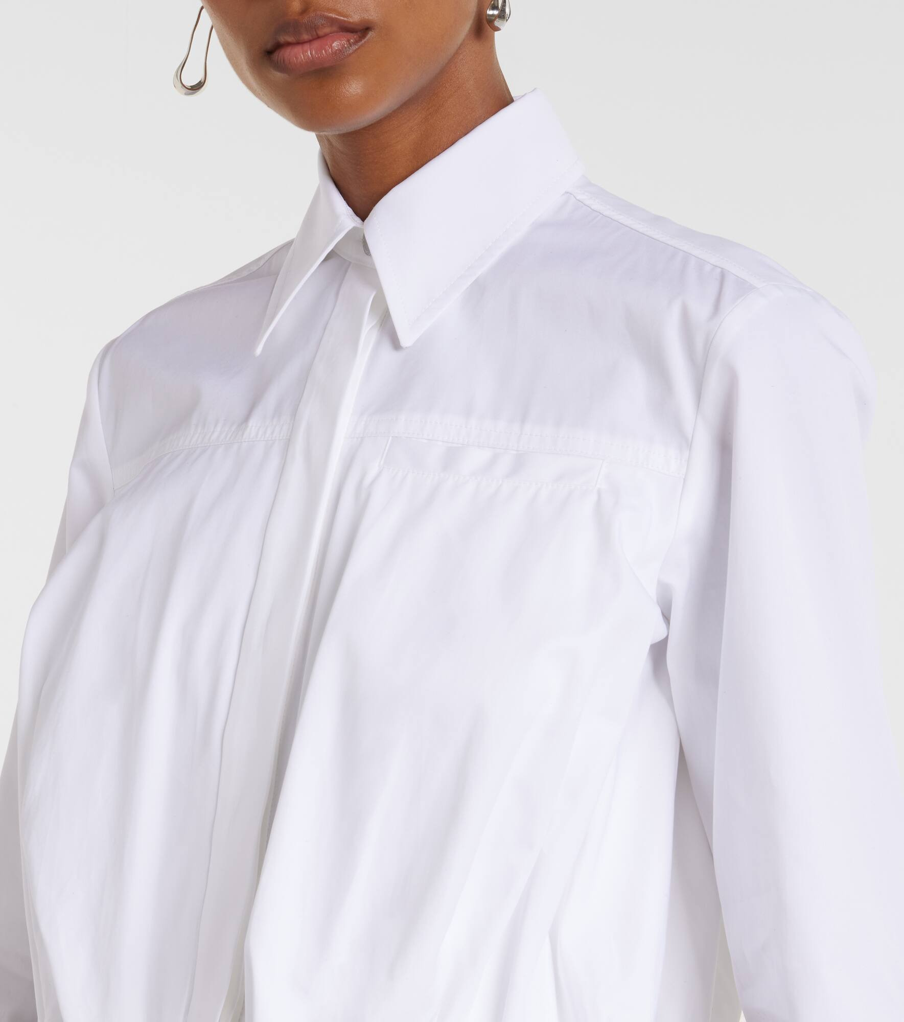 Zemira cropped cotton poplin shirt - 4