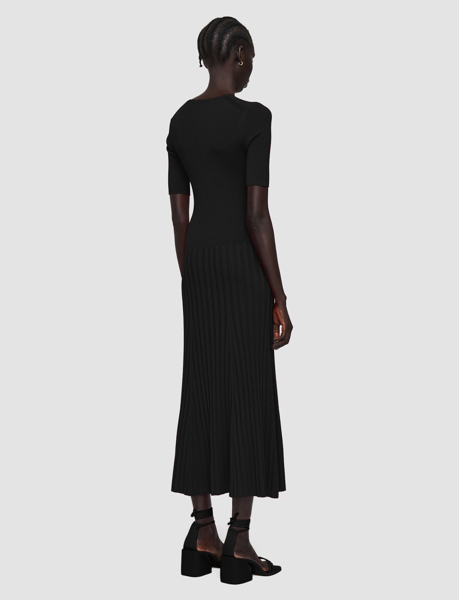 Satiny Rib Knitted Dress - 3
