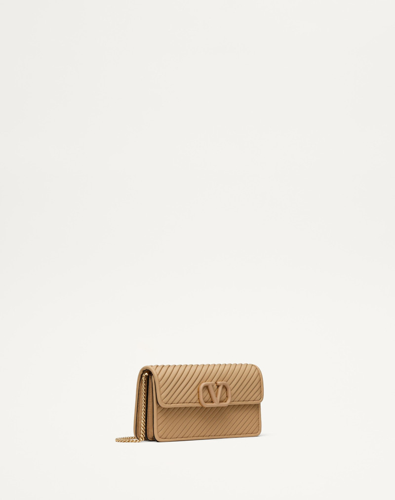 VLOGO SIGNATURE CALFSKIN WALLET WITH CHAIN 3