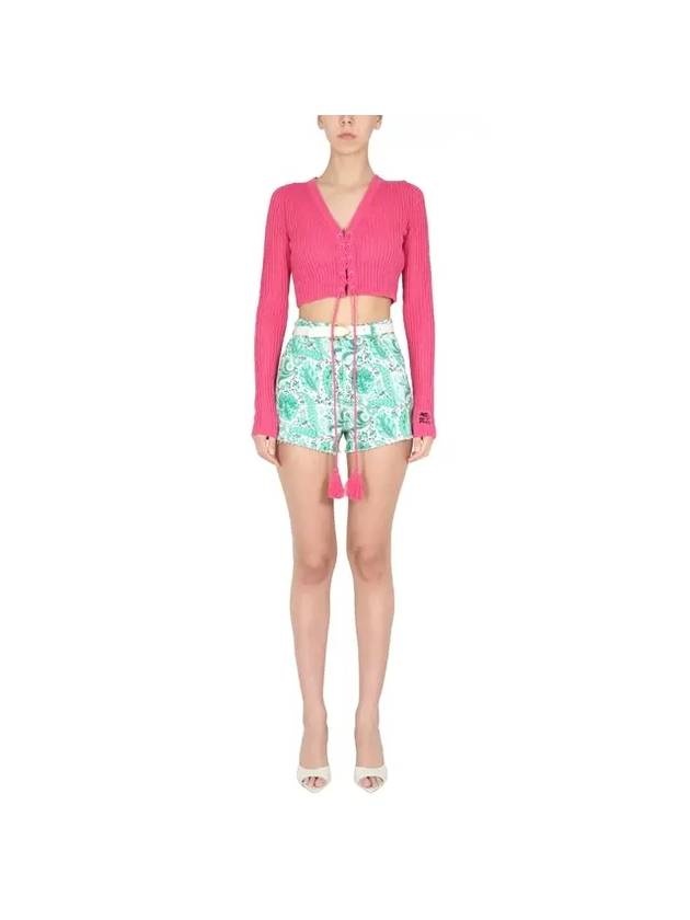 strap knit top pink - 1