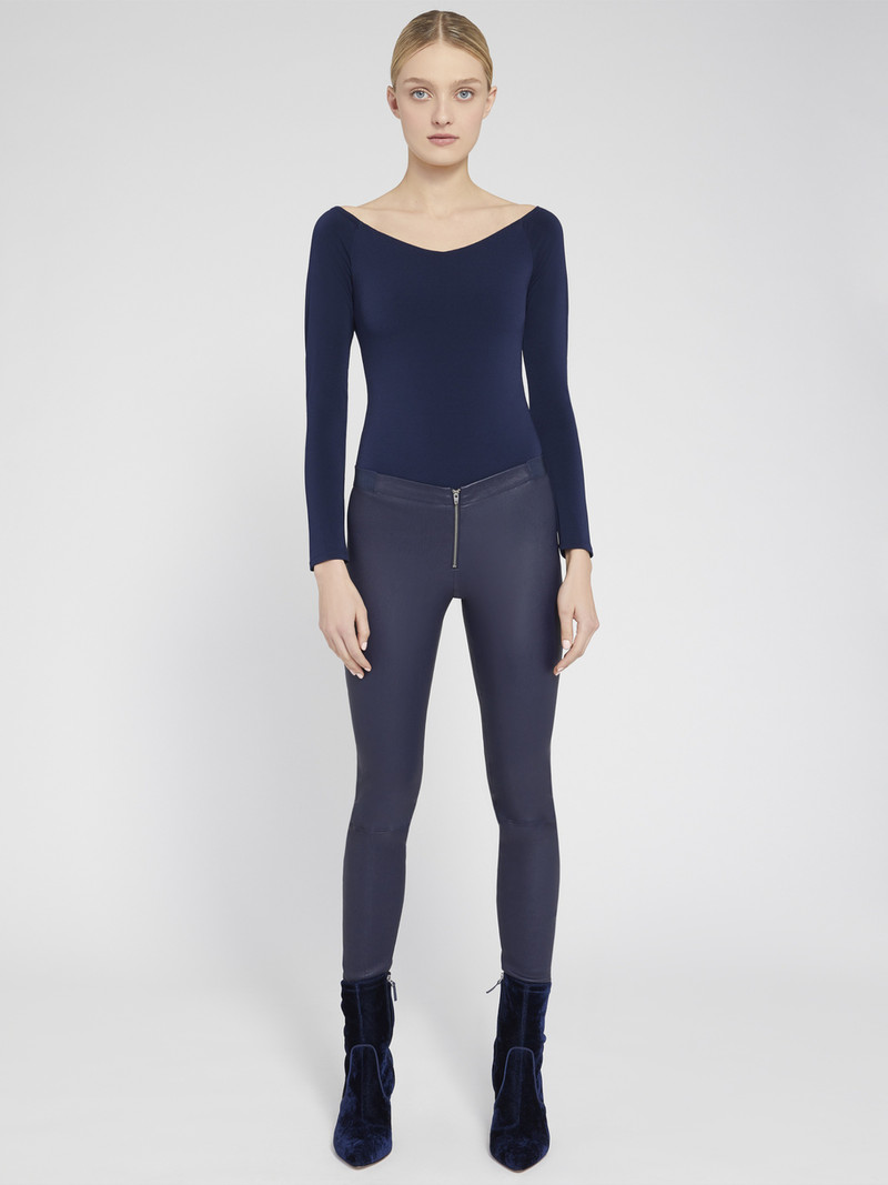 FRONT ZIP LEATHER LEGGING 6