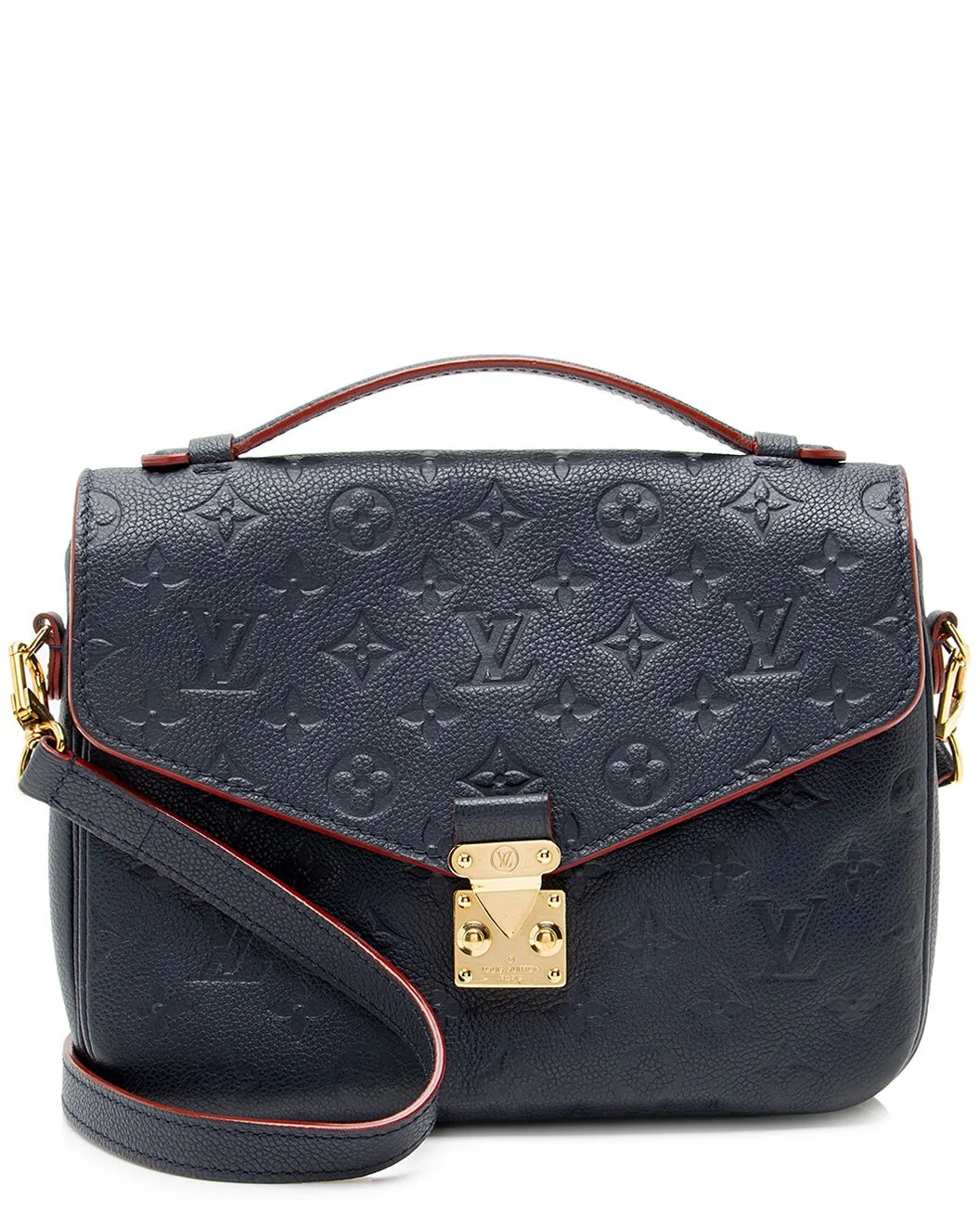 Louis Vuitton Blue Empreinte Leather Pochette Metis (Authentic Pre-Loved) - 1