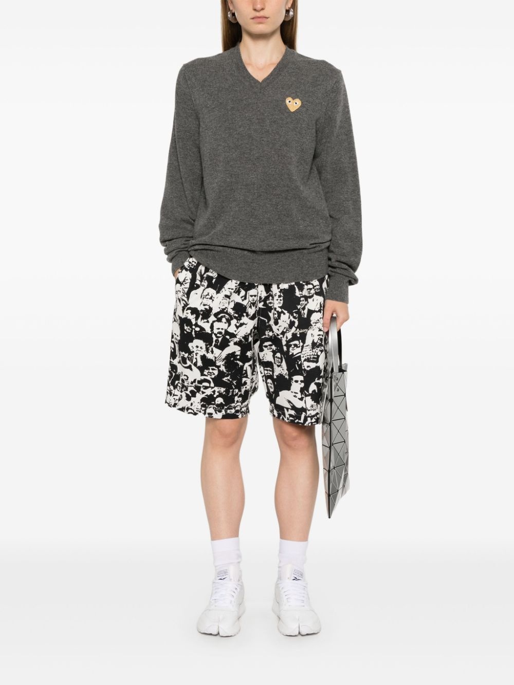 heart-patch sweater - 3