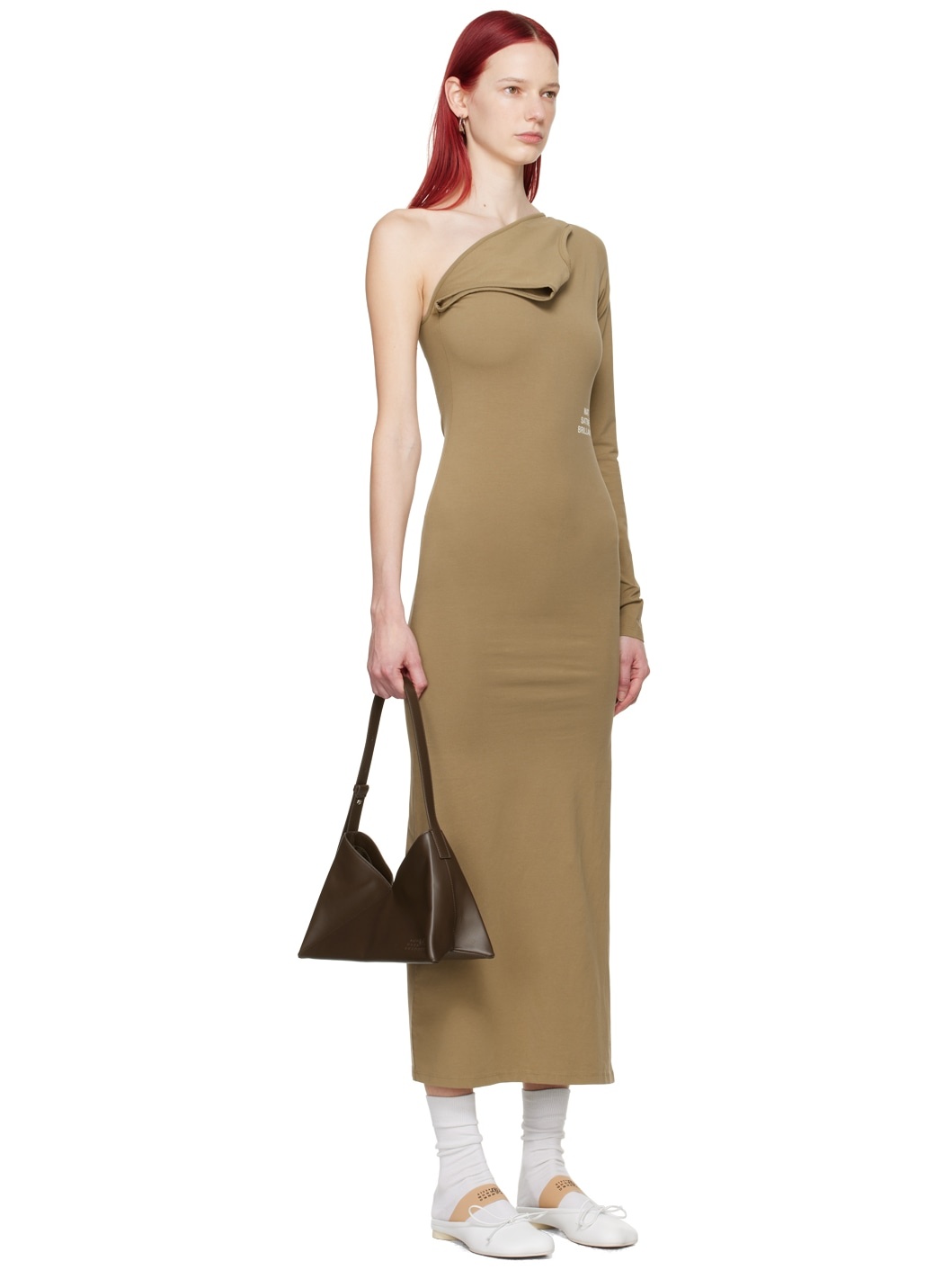 Beige 'Mat Satiné Brilliant' Maxi Dress - 2