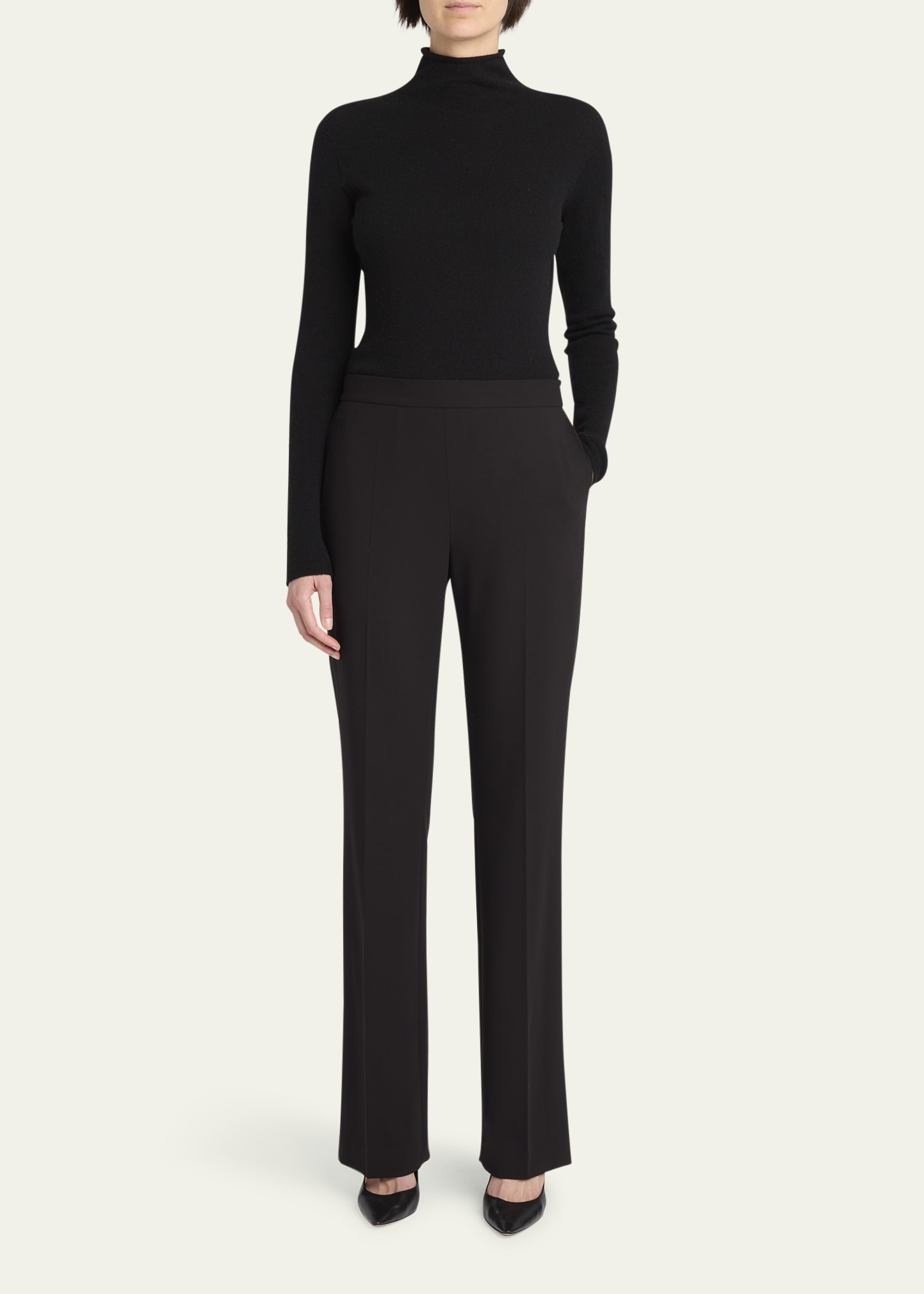 Ilmo Fitted Turtleneck Cashmere Top - 2
