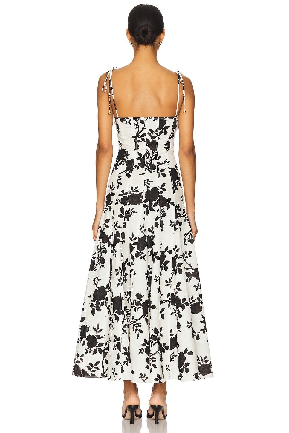 Floral Print Linen Maxi Dress - 3
