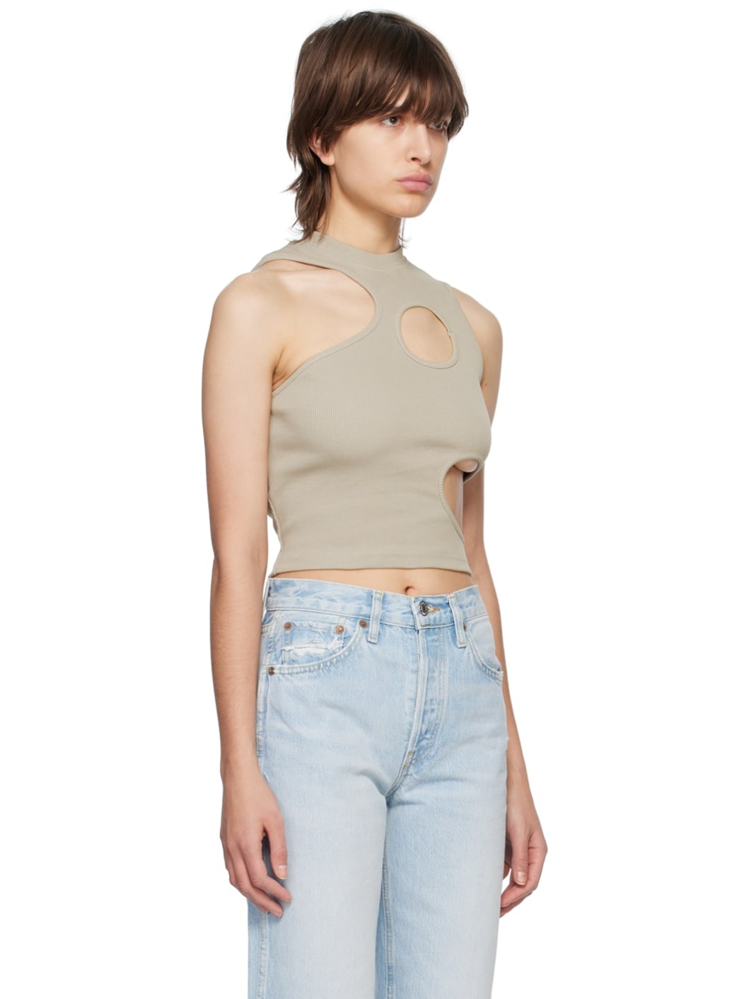 SSENSE Exclusive Tan Cell Tank Top - 2