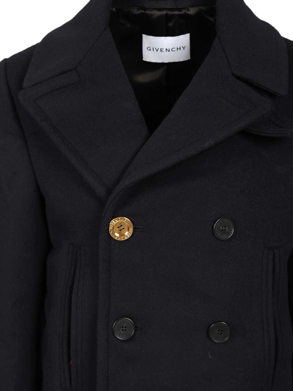 Wool Pea Coat Coats Blue - 3