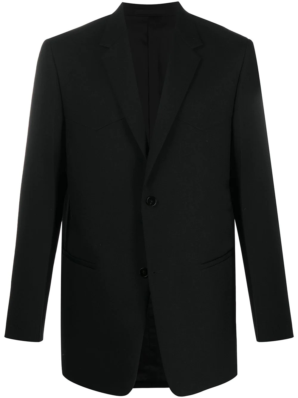 flap-pocket single-breasted blazer - 1