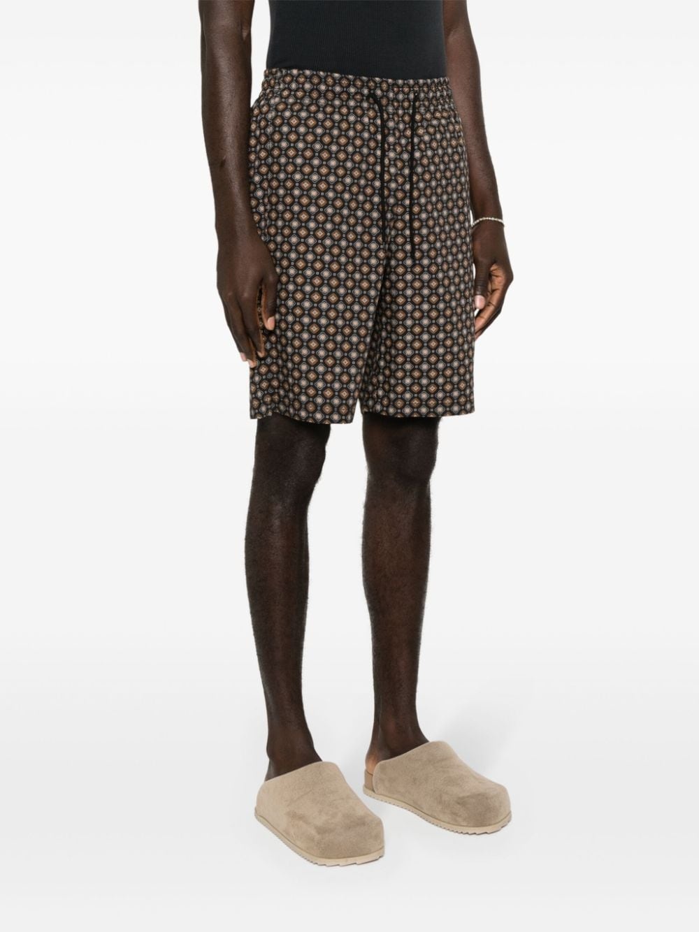 Vincento geometric-pattern shorts - 3