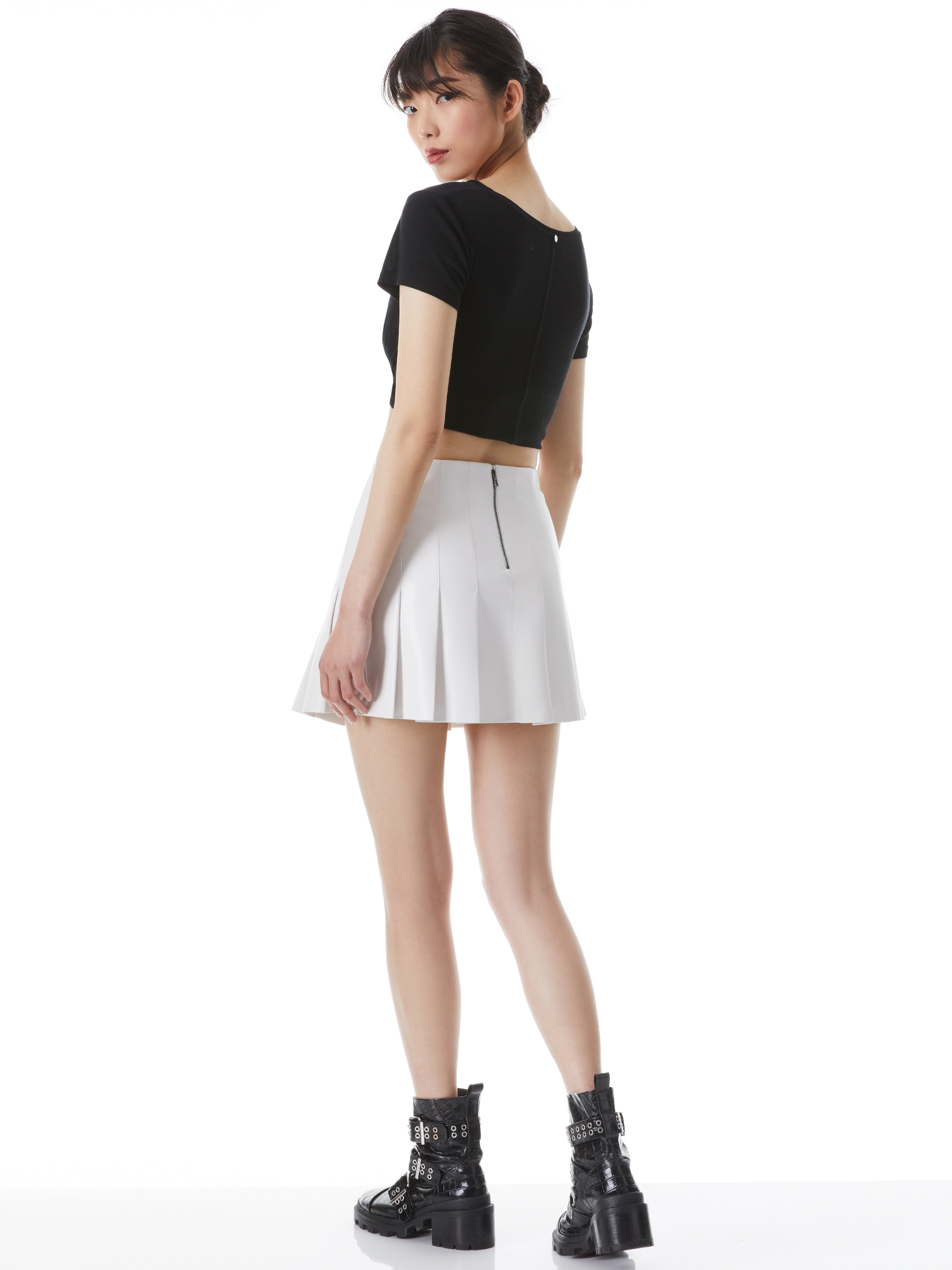 CARTER VEGAN LEATHER MINI SKIRT - 3