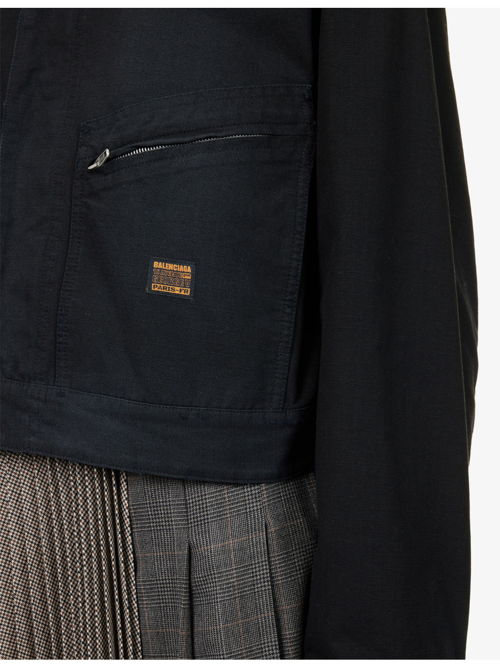 Hooded Cropped Cotton Jacket - 6