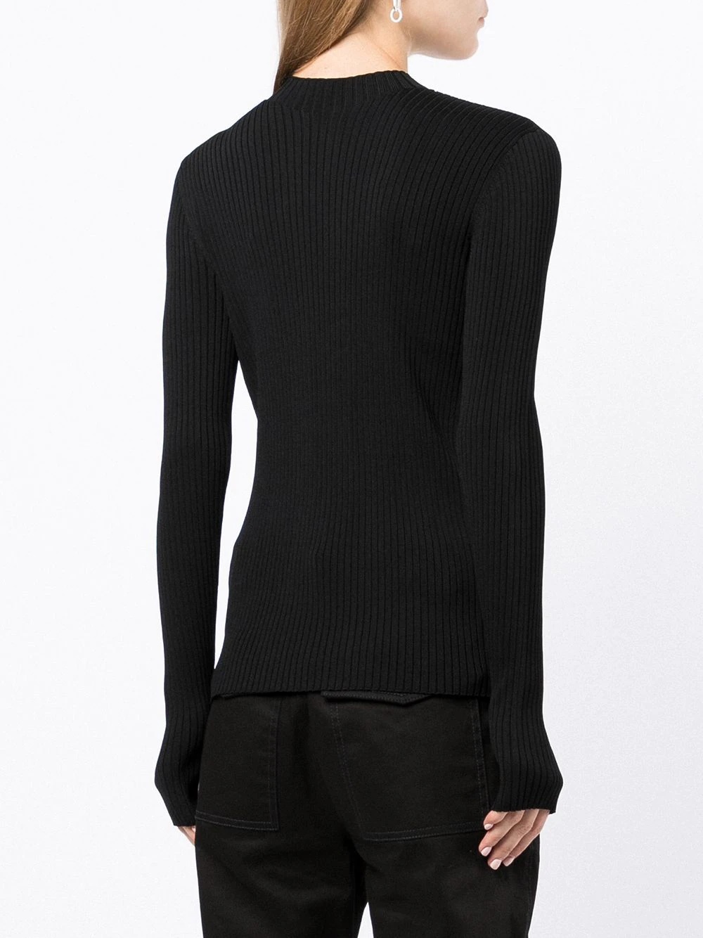 cut out-detail knitted top - 5