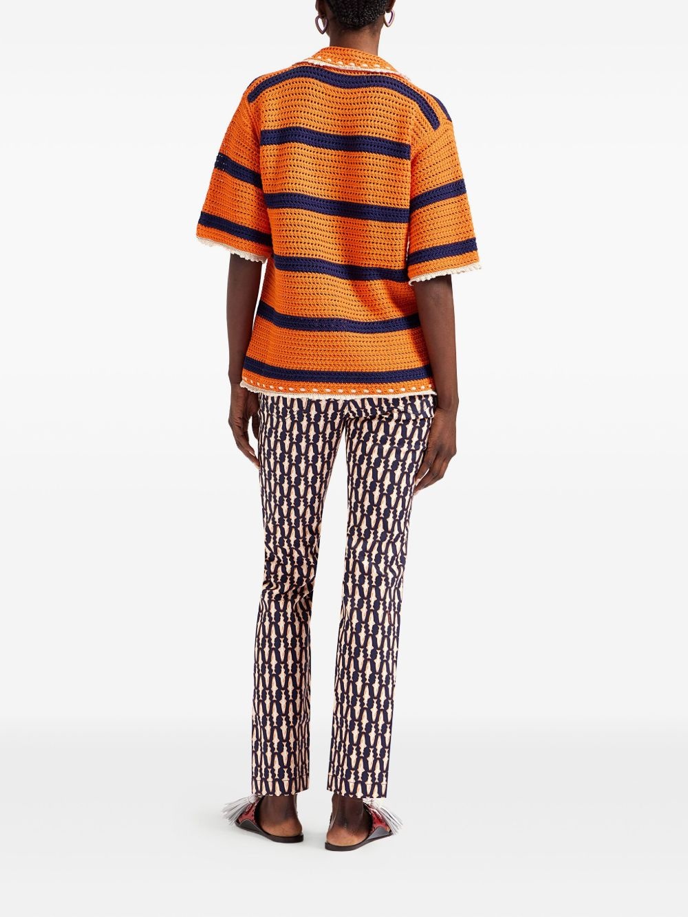 geometric-print flare jeans - 3